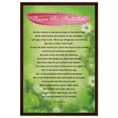 Premium Quality Framed Canvas | Prayer for Protection ~Psalm 91:1-8~ (2 Designs - Misty)