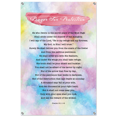 Contemporary Acrylic Print | Prayer for Protection ~Psalm 91:1-8~ (2 Designs - Watercolor)