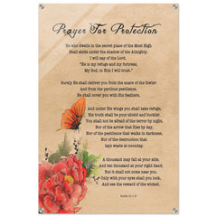 Contemporary Acrylic Print | Prayer for Protection ~Psalm 91:1-8~ (2 Designs - Butterfly)