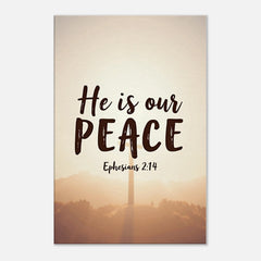 Premium Gallery Wrapped Canvas: He Is Our Peace (Ephesians 2:14)