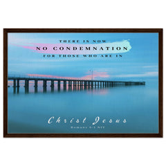 Premium Quality Framed Canvas | No More Condemnation ~Romans 8:1~