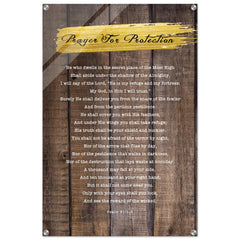 Contemporary Acrylic Print | Prayer for Protection ~Psalm 91:1-8~ (2 Designs - Wood)