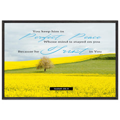Museum-Quality Premium Wooden Framed Poster | You Keep Him In Perfect Peace ~Isaiah 26:3~
