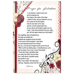 Contemporary Acrylic Print | Prayer for Salvation ~Jonah 2:2-9~ (2 Designs - Floral Frame)