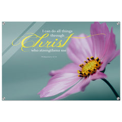 Contemporary Acrylic Print |  Christ Strengthens Me ~Philippians 4:13~