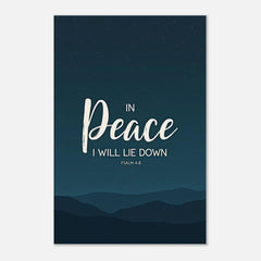 Premium Gallery Wrapped Canvas: In Peace I Will Lie Down (Psalm 4:8)