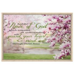 Premium Quality Framed Canvas | Guard Your Heart Through Christ Jesus ~Philippians 4:7~