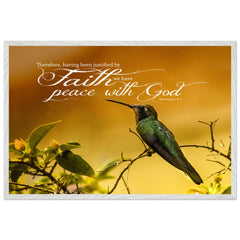 Museum-Quality Premium Wooden Framed Poster | We Have Peace With God ~Romans 5:1~