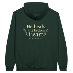 Premium Unisex Hoodie | He Heals the Broken Heart -Psalm 147:3-