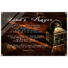 Contemporary Acrylic Print | Lord's Prayer ~Matthew 6:9-13~ (2 Designs - Lamp)