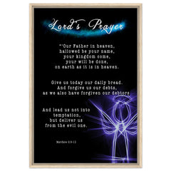 Premium Quality Framed Canvas | Lord's Prayer ~Matthew 6:9-13~ (2 Designs - Angel)