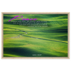 Premium Quality Framed Canvas | Let Not Your Heart Be Troubled ~John 14:27~