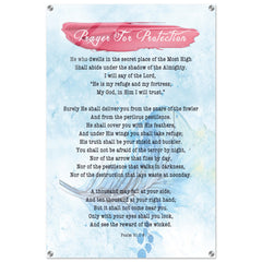 Contemporary Acrylic Print | Prayer for Protection ~Psalm 91:1-8~ (2 Designs - Feather)