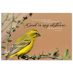 Contemporary Acrylic Print |  God Is My Defense, My God Of Mercy ~Psalm 59:17~
