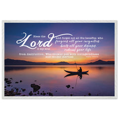Museum-Quality Premium Wooden Framed Poster | The Lord Heals, Forgives And Redeems ~Psalm 103:2-4~