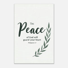 Premium Gallery Wrapped Canvas: The Peace Of God Guard Your Heart (Philippians 4:7)