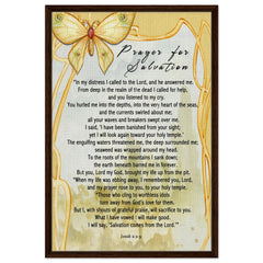 Premium Quality Framed Canvas | Prayer for Salvation ~Jonah 2:2-9~ (2 Designs - Butterfly)