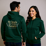 Premium Unisex Hoodie | He Heals the Broken Heart -Psalm 147:3-