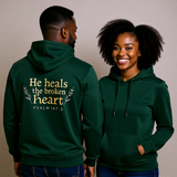 Premium Unisex Hoodie | He Heals the Broken Heart -Psalm 147:3-
