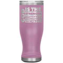 Bible Verses Boho 20oz Stainless Steel Vacuum Insulated Tumbler - Psalm 73:26 Design 17