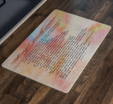 Bible Verses Anti-Slip Protective Doormat  Prayer for Salvation ~Jonah 2:2-9~ (Design: Watercolor 2)