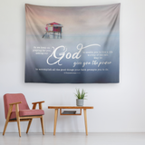 Bible Verses Vivid Print Versatile Tapestry - God Fulfill Your Every Desire ~2 Thessalonians 1:11~