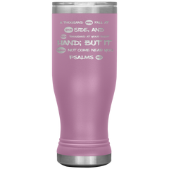 Bible Verses Boho 20oz Stainless Steel Vacuum Insulated Tumbler - Psalm 91:7 Design 9