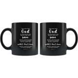 Typography Dishwasher Safe Black Mugs - God In Your Midst ~Zephaniah 3:17~