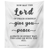 Minimalist Typography Tapestry - The Lord Gives Peace ~2 Thessalonians 3:16~