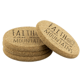Bible Verses Cork Coasters - Matthew 17:20 (Design 3) - Meditate Healing Christian Store
