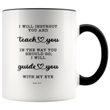 Typography Dishwasher Safe Accent Mugs - My Lord My Guide ~Psalm 32:8~