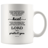 Typography Dishwasher Safe Accent Mugs - Your Healing Shall Spring Forth Speedily ~Isaiah 58:8~