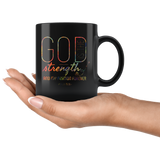 Bible Verses Black Mugs - Psalm 73:26 (Design 18) - Meditate Healing Christian Store