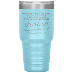 Bible Verses 30oz Stainless Steel Vacuum Insulated Tumbler - Psalm 61:2 Design 18