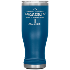 Bible Verses Boho 20oz Stainless Steel Vacuum Insulated Tumbler - Psalm 61:2 Design 1