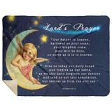 Bible Verses Premium Mink Sherpa Blanket - Lord's Prayer ~Matthew 6:9-13~ (Design: Angel 3)