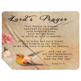 Bible Verses Premium Mink Sherpa Blanket - Lord's Prayer ~Matthew 6:9-13~ (Design: Bird 1)