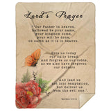 Bible Verses Premium Mink Sherpa Blanket - Lord's Prayer ~Matthew 6:9-13~ (Design: Butterfly 1)