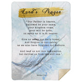 Bible Verses Premium Mink Sherpa Blanket - Lord's Prayer ~Matthew 6:9-13~ (Design: Dreamy 2)