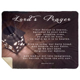 Bible Verses Premium Mink Sherpa Blanket - Lord's Prayer ~Matthew 6:9-13~ (Design: Lamp 3)
