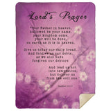 Bible Verses Premium Mink Sherpa Blanket - Lord's Prayer ~Matthew 6:9-13~ (Design: Misty 1)