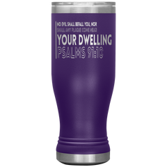 Bible Verses Boho 20oz Stainless Steel Vacuum Insulated Tumbler - Psalm 91:10 Design 3