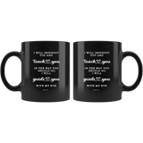 Typography Dishwasher Safe Black Mugs - My Lord My Guide ~Psalm 32:8~