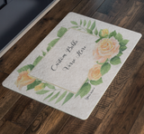 Customizable Artistic Minimalist Bible Verse Doormat With Your Signature (Design: Square Garland 2)