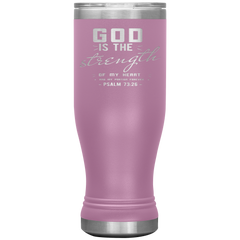 Bible Verses Boho 20oz Stainless Steel Vacuum Insulated Tumbler - Psalm 73:26 Design 6
