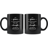 Typography Dishwasher Safe Black Mugs - Strength Made Perfect ~2 Corinthians 12:9~