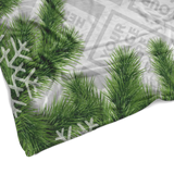 Personalized Christmas Super Comfort Fleece Blanket - God Fill You Will Joy & Peace ~Romans 15:13~ (Design: Vertical Holly 1)