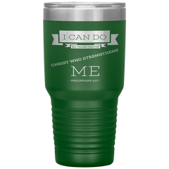 Bible Verses 30oz Stainless Steel Vacuum Insulated Tumbler - Philippians 4:13 Design 15