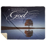 Bible Verses Premium Mink Sherpa Blanket - Fear Not For I Am With You ~Isaiah 41:10~