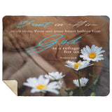 Bible Verses Premium Sherpa Mink Blanket - God Is A Refuge For Us ~Psalm 62:8~